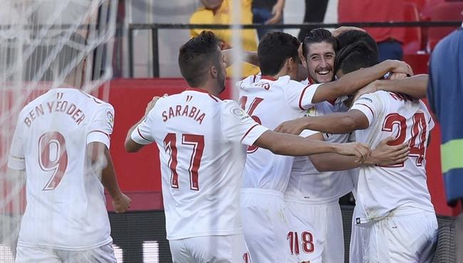 El Sevilla celebra un gol en liga | SEVILLA FC ep sevilla celebragolliga