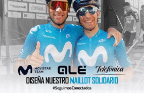 ep el movistar team regresara a la competicion con un maillot solidario disenado por un aficionado
