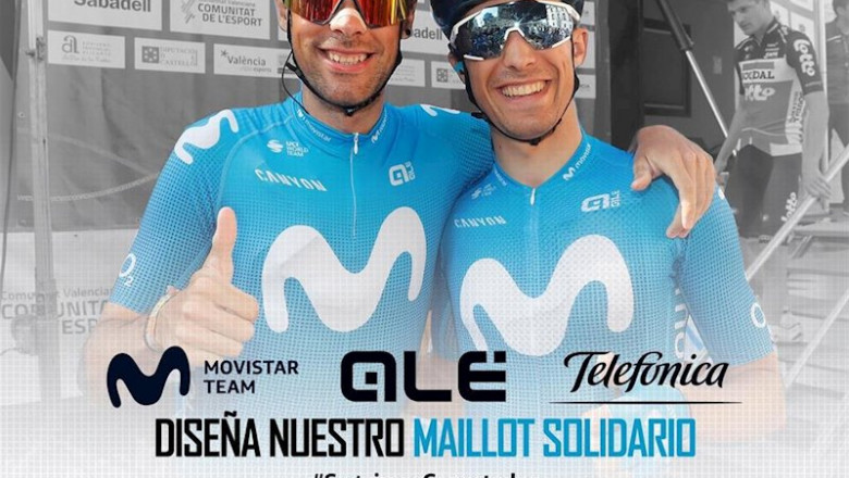 ep el movistar team regresara a la competicion con un maillot solidario disenado por un aficionado ep el movistar team regresara a la competicion con un maillot solidario disenado por un aficionado