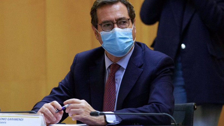 El presidente de la CEOE, Antonio Garamendi, en una imagen de archivo. | Isabel Infantes - Europa Press ep el presidente de la ceoe antonio garamendi en una imagen de archivo 20220420155604