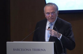 ep el presidente de la fundacion la caixa isidre faine en la tribuna de sebap y la vanguardia