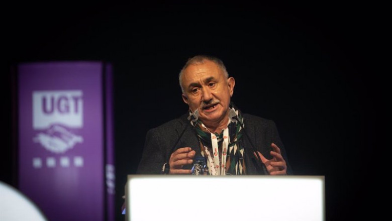 El secretario general de UGT, Pepe Álvarez, interviene en la clausura del 16º Congreso de UGT-Catalunya, en Barcelona, Catalunya (España), a 17 de diciembre de 2020. Durante este evento han sido reelegidos en sus cargos el actual secretario general de Cat | David Zorrakino - Europa Press ep el secretario general de ugt pepe alvarez interviene en la clausura del 16 congreso de