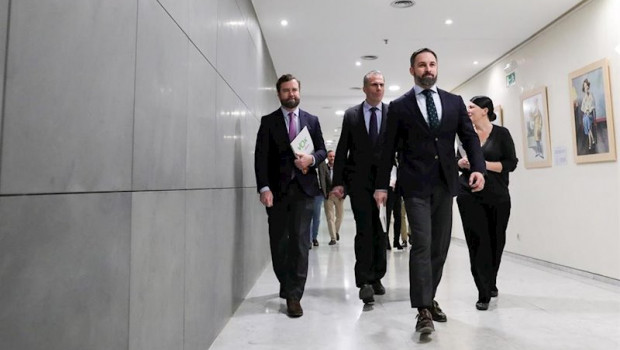 ep ivan espinosa de los monteros javier ortega smith santiago abascal y macarena olona diputados de