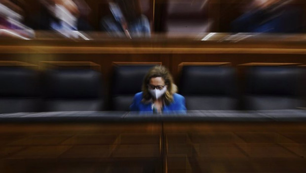 ep la vicepresidenta de asuntos economicos nadia calvino en una sesion plenaria en el congreso