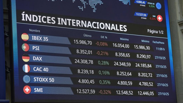 ep paneles del ibex en el palacio de la bolsa de madrid a 28 de octubre de 2025 en madrid espana