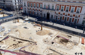 ep vista general de las obras en la puerta del sol de madrid a 1 de julio de 2022 en madrid espana