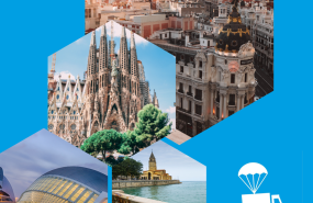 orange and white travel to spain instagram post