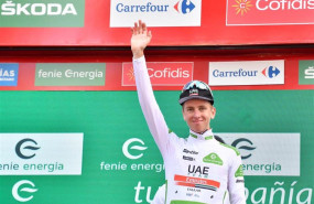 ep 11 september 2019 spain guadalajara slovenian cyclist tadej pogacar of uae team emirates