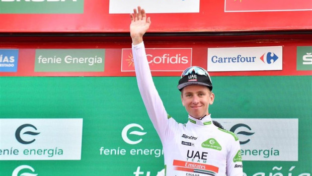ep 11 september 2019 spain guadalajara slovenian cyclist tadej pogacar of uae team emirates