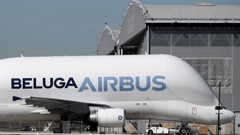 Avión Beluga de Airbus en la sede de la empresa en Getafe, en Madrid (España) a 21 de febrero de 2020. | Eduardo Parra - Europa Press ep avion beluga de airbus en la sede de la empresa en getafe en madrid espana a 21 de febrero de