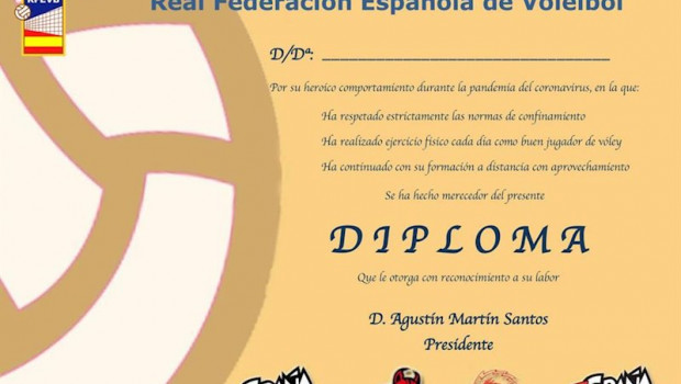 ep diploma de la rfevb para premiar a los ninos y ninas por su comportamiento durante la pandemia