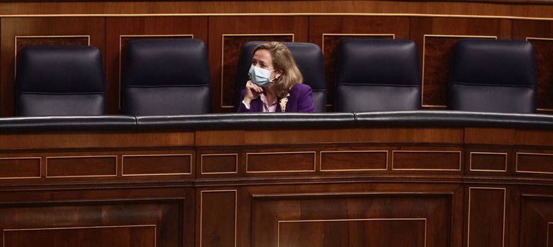 La vicepresidenta Tercera del Gobierno, Nadia Calviño durante una sesión plenaria en el Congreso de los Diputados | EUROPA PRESS/E. Parra. POOL - Europa Press ep la vicepresidenta tercera del gobierno nadia calvino durante una sesion plenaria en el congreso
