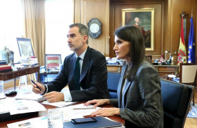 ep los reyes letizia y felipe vi durante una videoconferencia con responsables de la oms el pasado 8