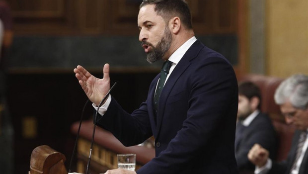 ep presidentevox santiago abascal duranteintervencioncongresolos diputados previala segunda votacionla investiduracandidato socialistala presidenciagobierno