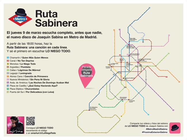Sabina adelantará su disco en Metro Madrid | SONY MUSIC SPAIN ep sabina adelantara su discometro madrid