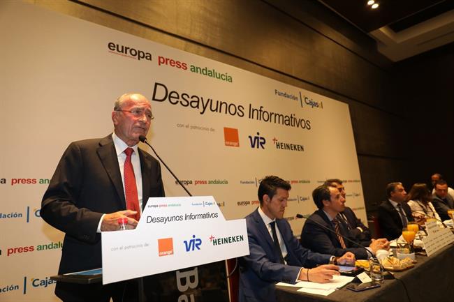 El alcalde de Málaga, Francisco de la Torre en desayunos europa press | ÁLEX ZEA/EUROPA PRESS - Archivo ep alcaldemalaga franciscola torredesayunos europa press