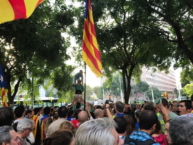Concentración frente a la Ciudad de la Justicia por las detenciones | EUROPA PRESS ep concentracion frentela ciudadla justicialas detenciones