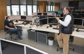 ep ignacio galan en el centro de distribucion de iberdrola en larraskitu bilbao