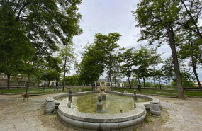 ep imagen del parque de las vistillas en la capital completamente vacio poco antes de san isidro