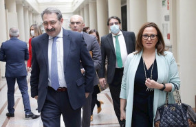 ep la consejera de presidencia del gobierno de aragon mayte perez a su llegada al senado