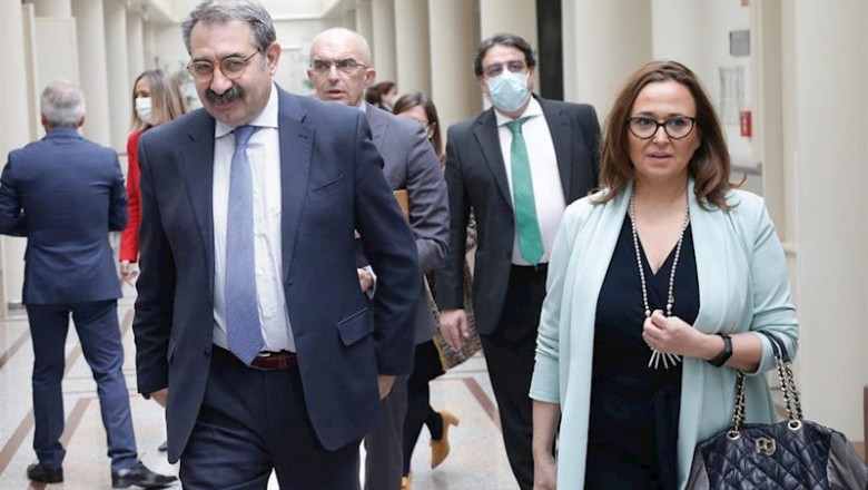 ep la consejera de presidencia del gobierno de aragon mayte perez a su llegada al senado
