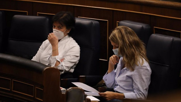 ep la ministra de educacion y formacion profesional isabel celaa i y la ministra de trabajo y