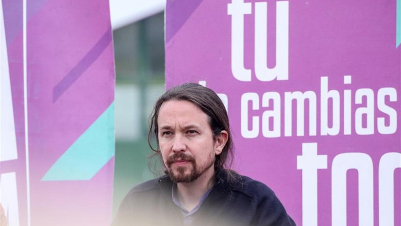 Pablo Iglesias interviene en un acto de Unidas Podemos junto a María Eugenia Rodríguez Palop en Alcorcón, Madrid | Ricardo Rubio - Europa Press ep pablo iglesias intervieneun actounidasjuntomaria eugenia rodriguez palopalcorcon madrid