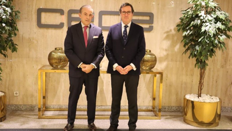 Archivo - Javier Basagoiti (presidente de Asocimi) y Antonio Garamendi (presidente de la CEOE) | ASOCIMI - Archivo ep archivo javier basagoiti presidente de asocimi y antonio garamendi presidente de la ceoe