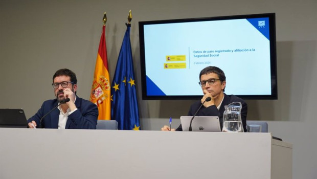 ep archivo   los secretarios de estado de trabajo joaquin perez rey y de seguridad social y