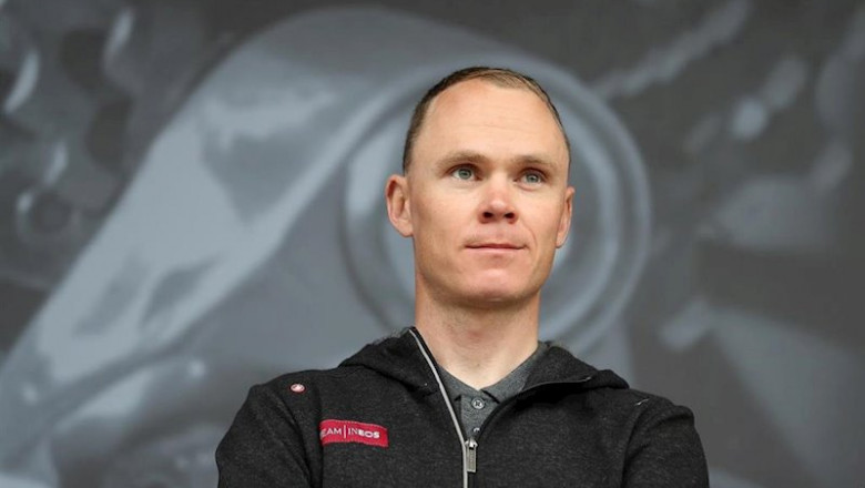ep chris froome durante un acto del team ineos ep chris froome durante un acto del team ineos