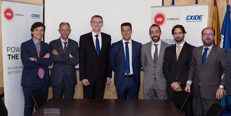 ep edp y exide firman contrato para el desarrollo de una planta solar en soria