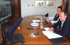 ep el consejero de presidencia y hacienda javier celdran durante el encuentro por videoconferencia