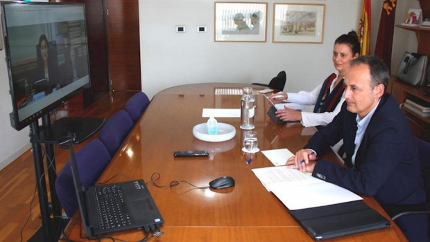 ep el consejero de presidencia y hacienda javier celdran durante el encuentro por videoconferencia