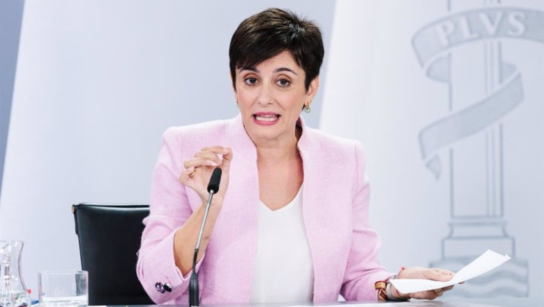 ep la ministra de vivienda y agenda urbana isabel rodriguez durante una rueda de prensa posterior al