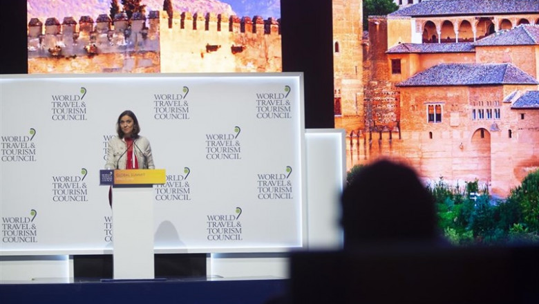 La ministra de Industria, Comercio y Turismo, Reyes Maroto, interviene en el Con | María José López - Europa Press ep la ministraindustria comercioturismo reyes maroto intervienecon