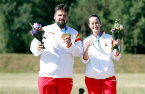 ep los tiradores espanoles antonio bailonfatima galvezsu orofoso olimpico mixtolos juegos europeosminsk