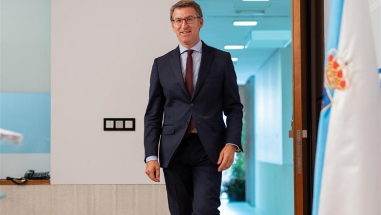 El presidente del Gobierno gallego, Alberto Núñez Feijóo, en la rueda de prensa del Consello de la Xunta | XUNTA DE GALICIA ep presidentegobierno gallego alberto nunez feijoo enruedaprensaconsellola xunta