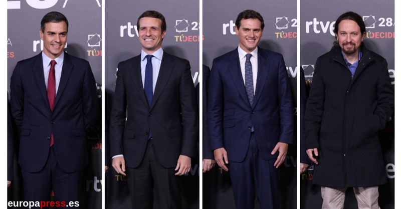 Sánchez, Casado, Iglesias y Rivera | EUROPA PRESS - Archivo ep sanchez casado iglesiasrivera