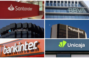 ep archivo   logos de banco santander bbva caixabank banco sabadell bankinter y unicaja