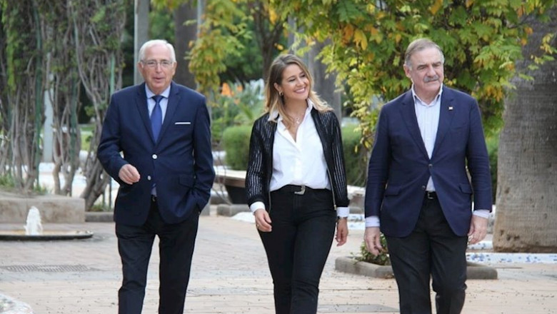 El candidato del PP al Senado por Melilla Juan José Imbroda junto a los otros dos candidatos del PP, Sofía Acedo y Fernando Gutiérrez Díaz de Otazu | PP ep el candidato del pp al senado por melilla juan jose imbroda junto a los otros dos candidatos del