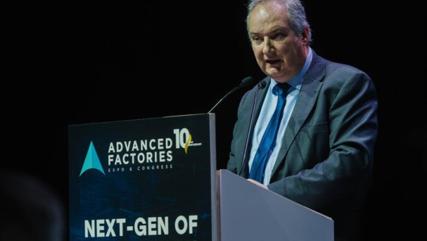 ep el ministro de industria jordi hereu durante la clausura del advanced factories 2026