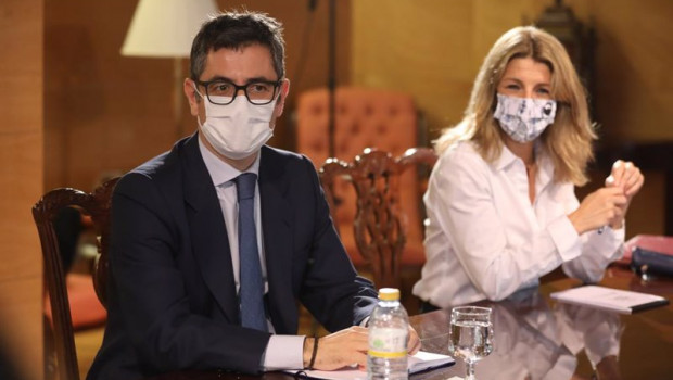 ep el ministro de la presidencia felix bolanos y la vicepresidenta segunda y ministra de trabajo