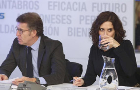 ep el presidente de la xunta de galicia alberto nunez feijoo y la presidenta de la comunidad de