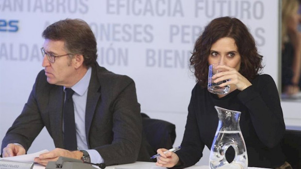 ep el presidente de la xunta de galicia alberto nunez feijoo y la presidenta de la comunidad de