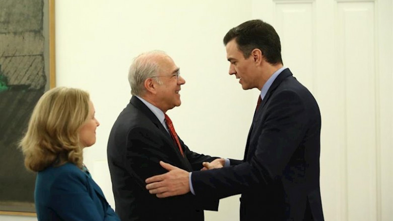 El secretario general de la OCDE, Ángel Gurría, y el presidente del Gobierno de España, Pedro Sánchez. | MONCLOA - Archivo ep el secretario general de la ocde angel gurria y el presidente del gobierno de espana pedro
