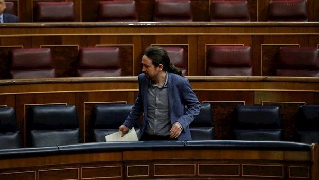 ep el vicepresidente segundo del gobierno pablo iglesias al inicio del pleno de control al ejecutivo