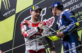 ep jorge lorenzo 99 esp ducati team and valentino rossi 46 ita movistar yamaha motogp during the