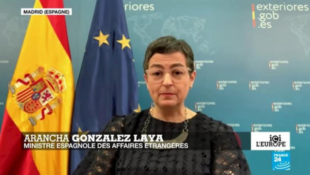 ep la ministra de asuntos exteriores arancha gonzalez laya durante una entrevista en france24