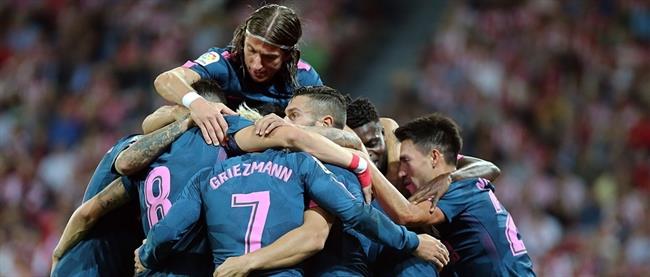 Los jugadores del Atlético celebran el 0-1 de Correa | ATLÉTICO DE MADRID ep los jugadoresatletico celebran0-1correa
