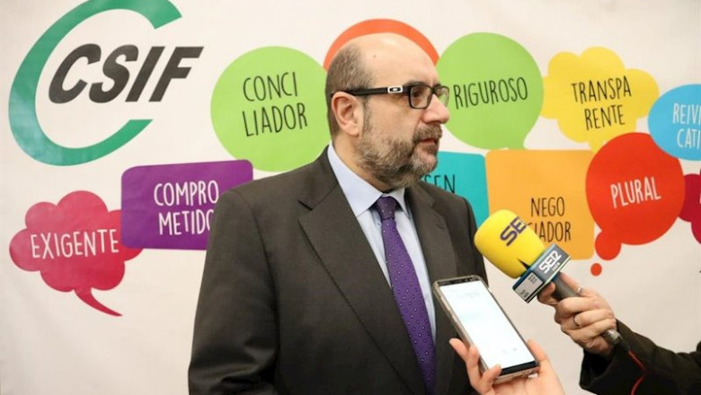 ep miguel borra presidente nacional de csif atiende a los medios en una imagen de archivo